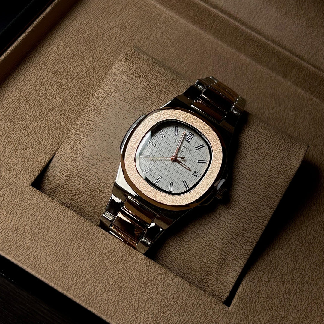 Patek Philippe Nautilus For Her - Two Tone Rose Gold White - Giiz store