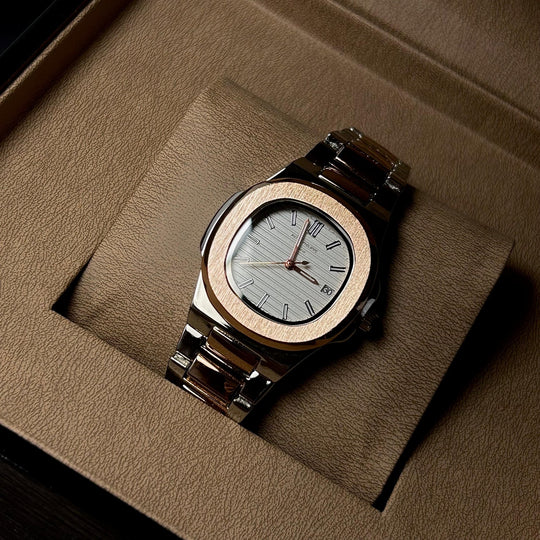 Patek Philippe Nautilus For Her - Two Tone Rose Gold White - Giiz store