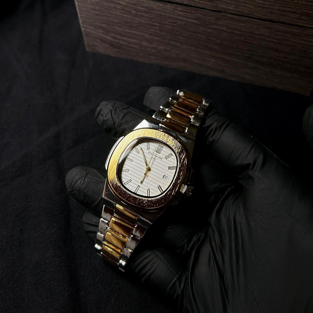 Patek Philippe Nautilus For Him – Two Tone Golden White - Giiz store