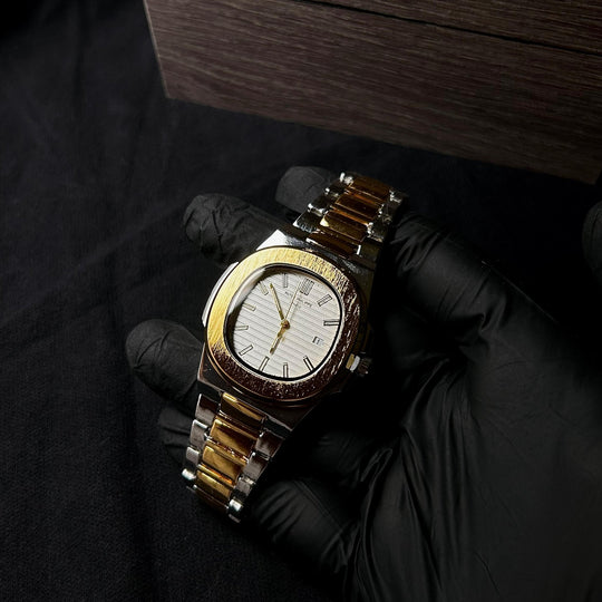 Patek Philippe Nautilus For Him – Two Tone Golden White - Giiz store