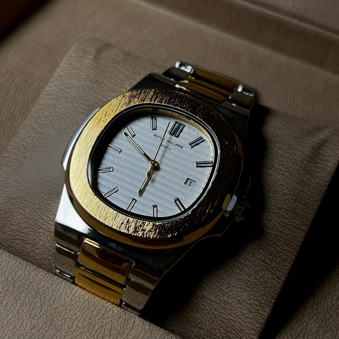 Patek Philippe Nautilus For Him – Two Tone Golden White - Giiz store