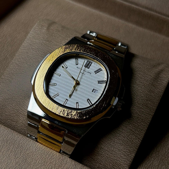 Patek Philippe Nautilus For Him – Two Tone Golden White - Giiz store