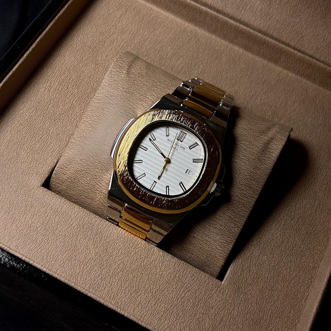 Patek Philippe Nautilus For Him – Two Tone Golden White - Giiz store