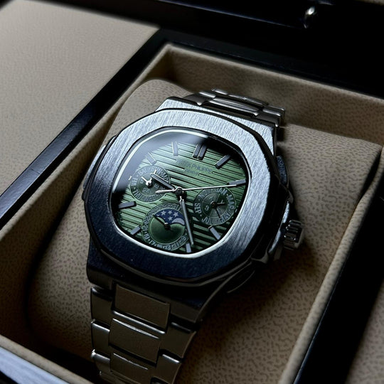 Patek Philippe Nautilus Moonphase – Olive Green Steel Edition - Giiz store