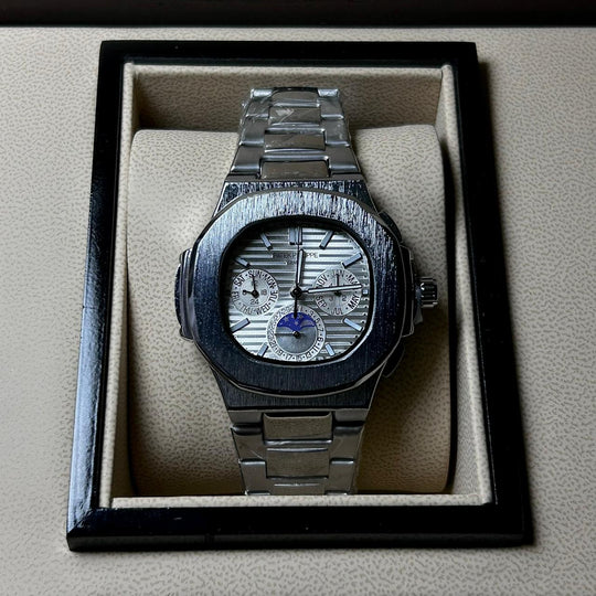 Patek Philippe Nautilus Moonphase – Silver Steel Edition - Giiz store