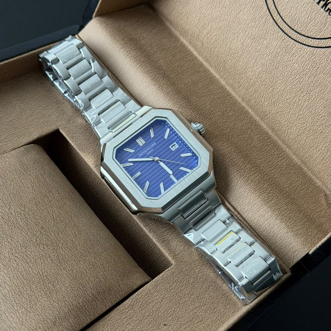 Patek Philippe Nautilus Style – Silver Blue Dial - Giiz store