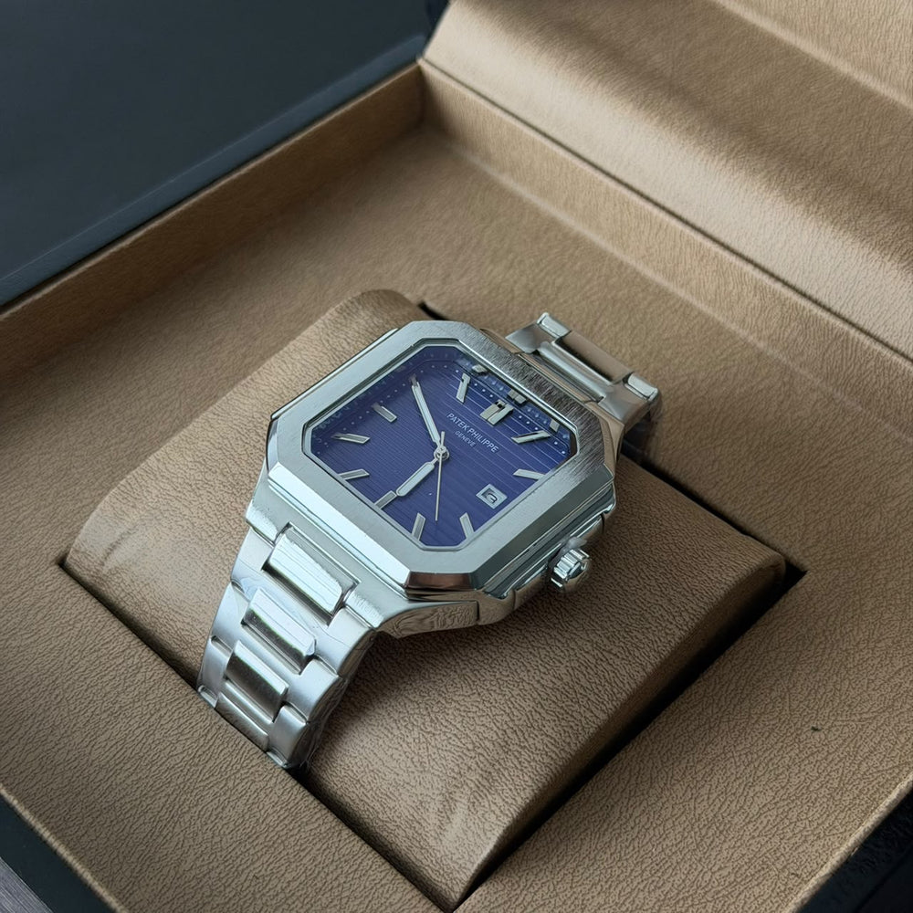 Patek Philippe Nautilus Style – Silver Blue Dial - Giiz store