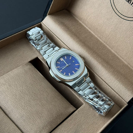 Patek Philippe Nautilus Style – Silver Blue Dial - Giiz store