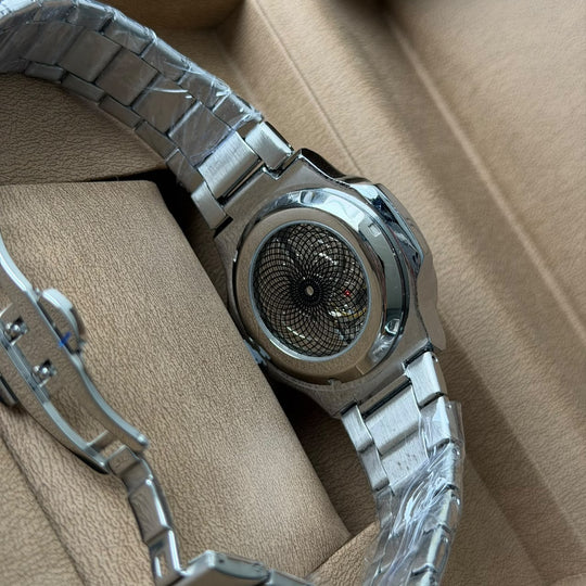 Patek Philippe Nautilus Style – Silver Green Dial Diamond Bezel - Giiz store