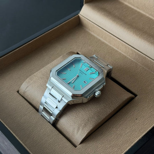 Patek Philippe Nautilus Style – Silver Tiffany Blue Dial - Giiz store