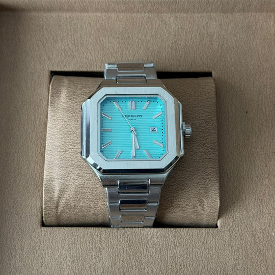 Patek Philippe Nautilus Style – Silver Tiffany Blue Dial - Giiz store
