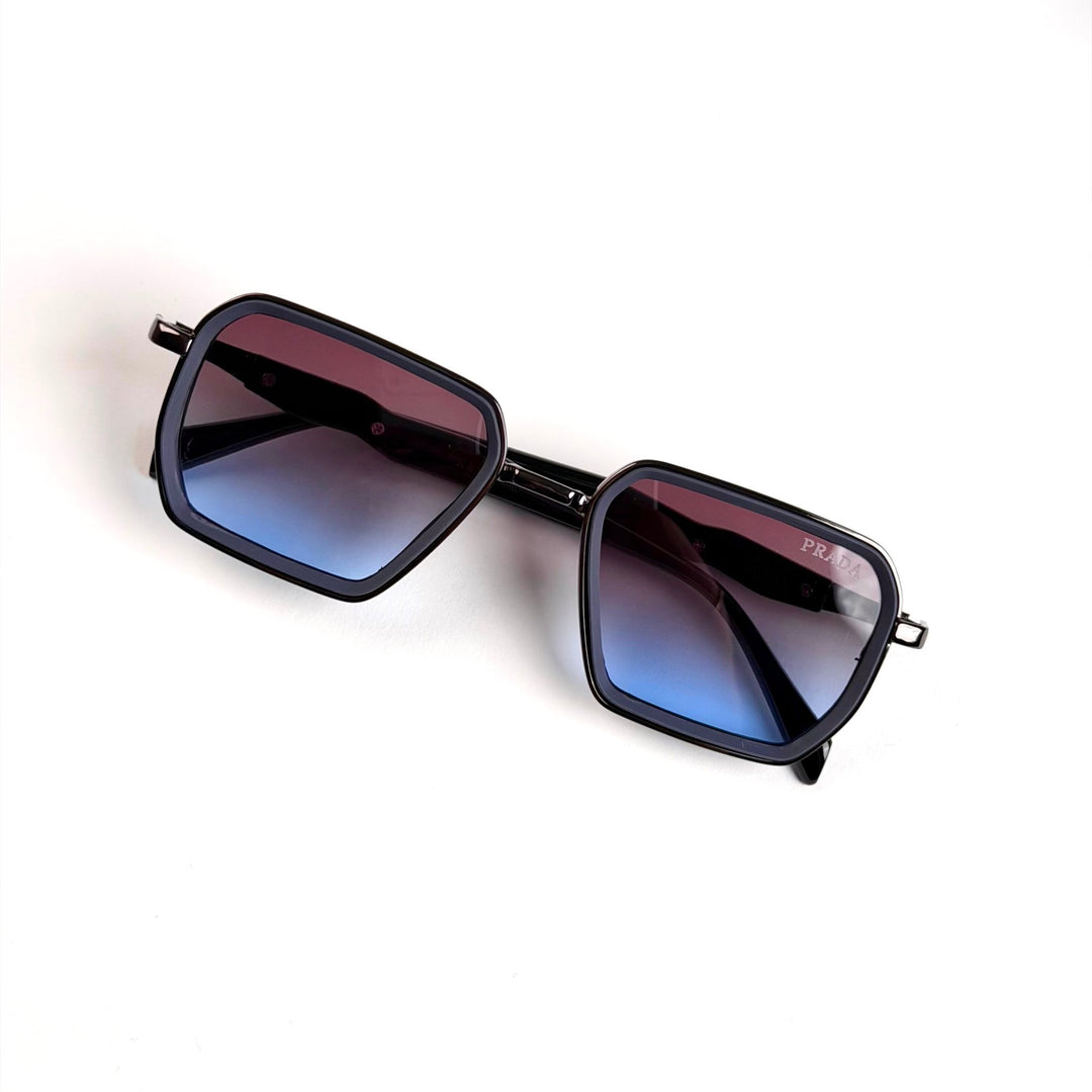 Prada Geometric Square – Burgundy Blue Gradient - Giiz store