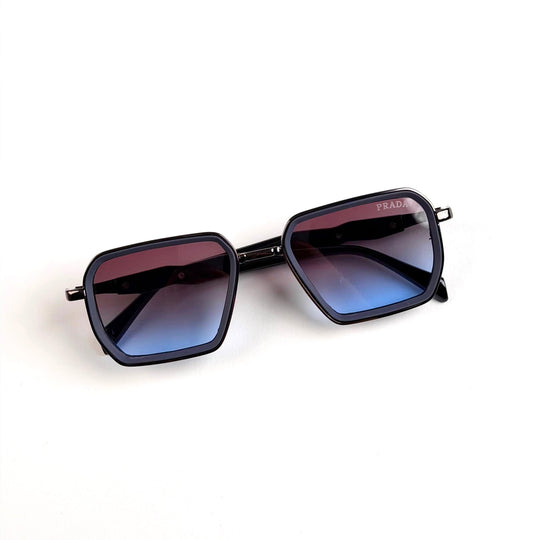 Prada Geometric Square – Burgundy Blue Gradient - Giiz store