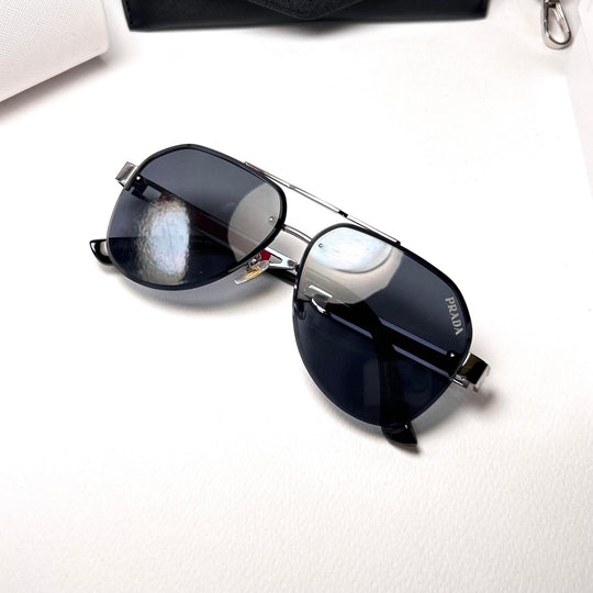Prada Linea Rossa Aviator - Silver - Giiz store