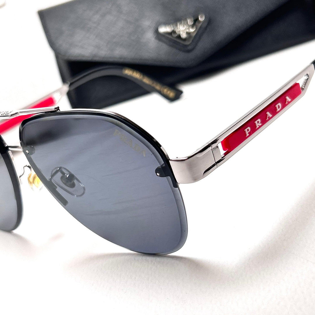 Prada Linea Rossa Aviator - Silver - Giiz store
