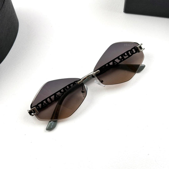 Prada Octagon Rimless - Champagne Olive - Giiz store