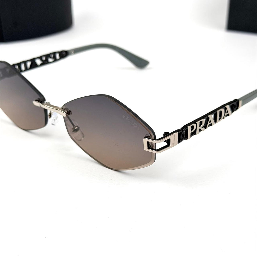 Prada Octagon Rimless - Champagne Olive - Giiz store