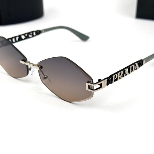 Prada Octagon Rimless - Champagne Olive - Giiz store