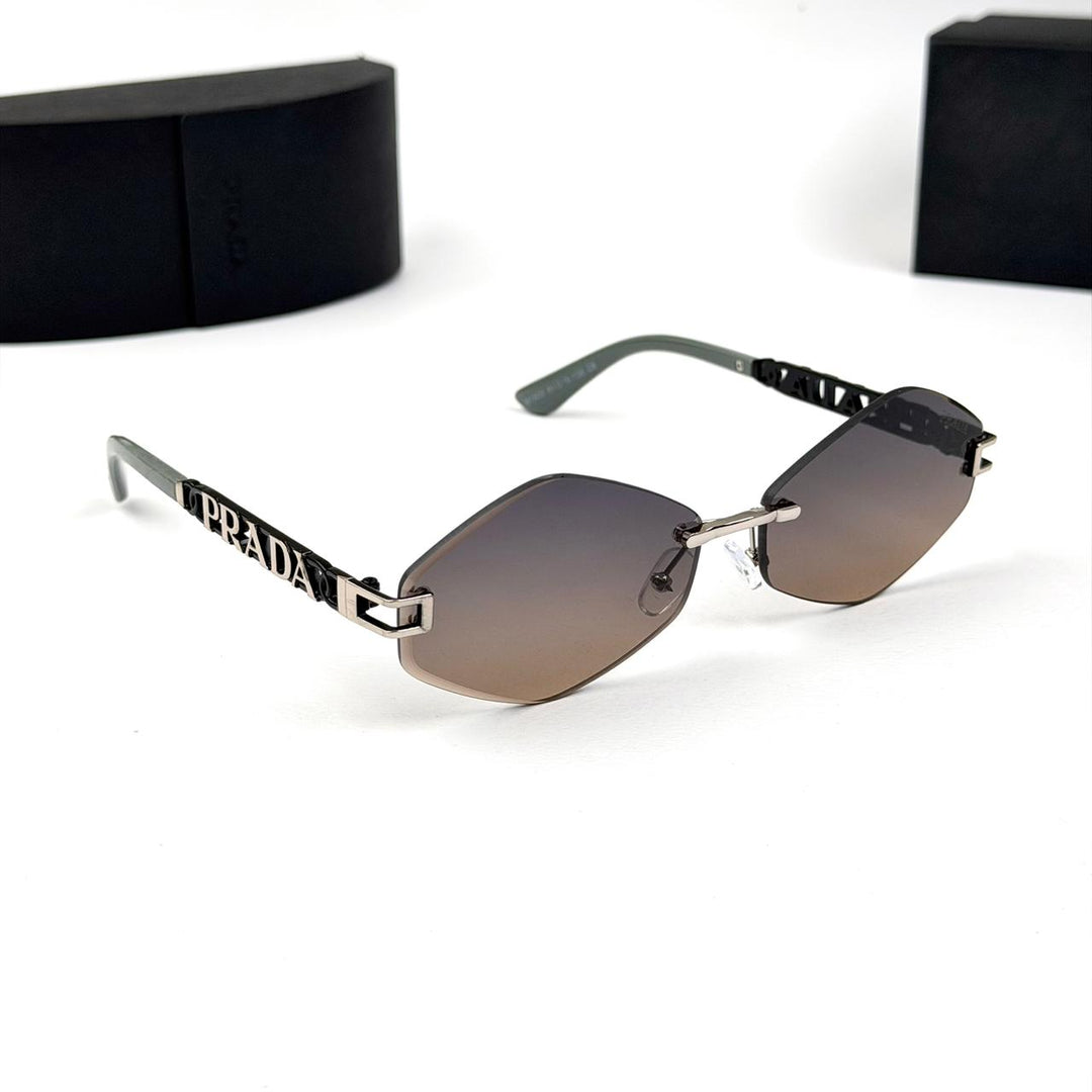 Prada Octagon Rimless - Champagne Olive - Giiz store