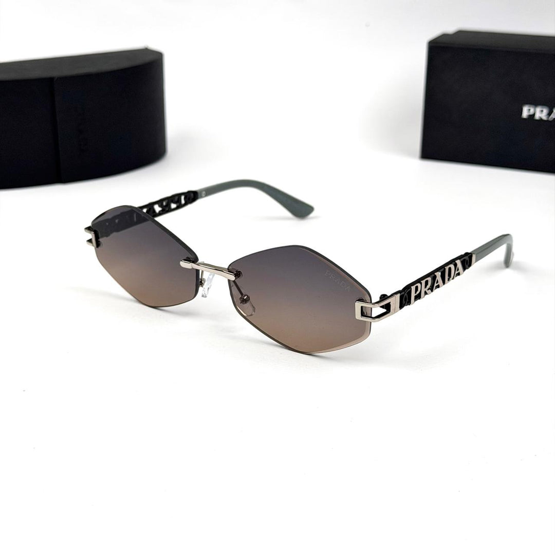 Prada Octagon Rimless - Champagne Olive - Giiz store