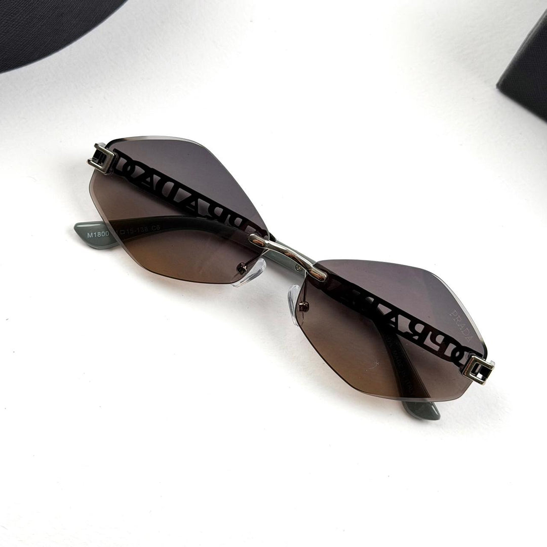 Prada Octagon Rimless - Champagne Olive - Giiz store