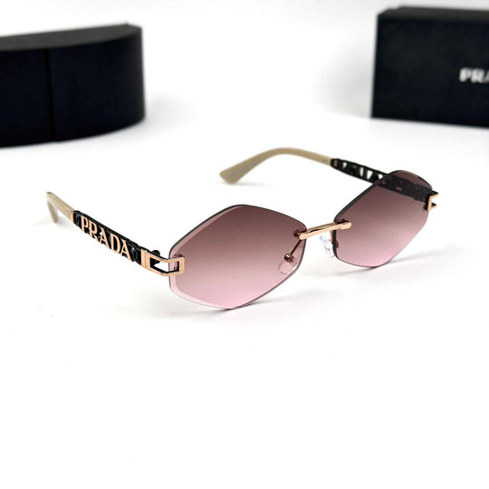 Prada Octagon Rimless - Ivory Rose Gradient - Giiz store