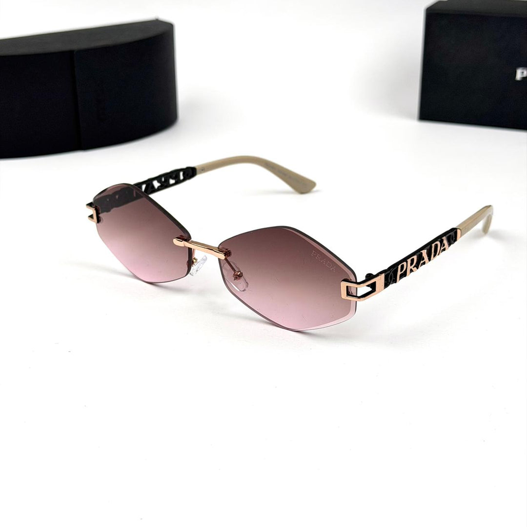 Prada Octagon Rimless - Ivory Rose Gradient - Giiz store