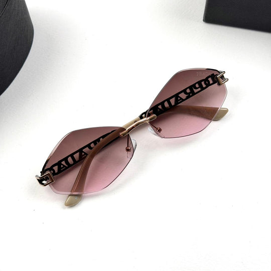 Prada Octagon Rimless - Ivory Rose Gradient - Giiz store