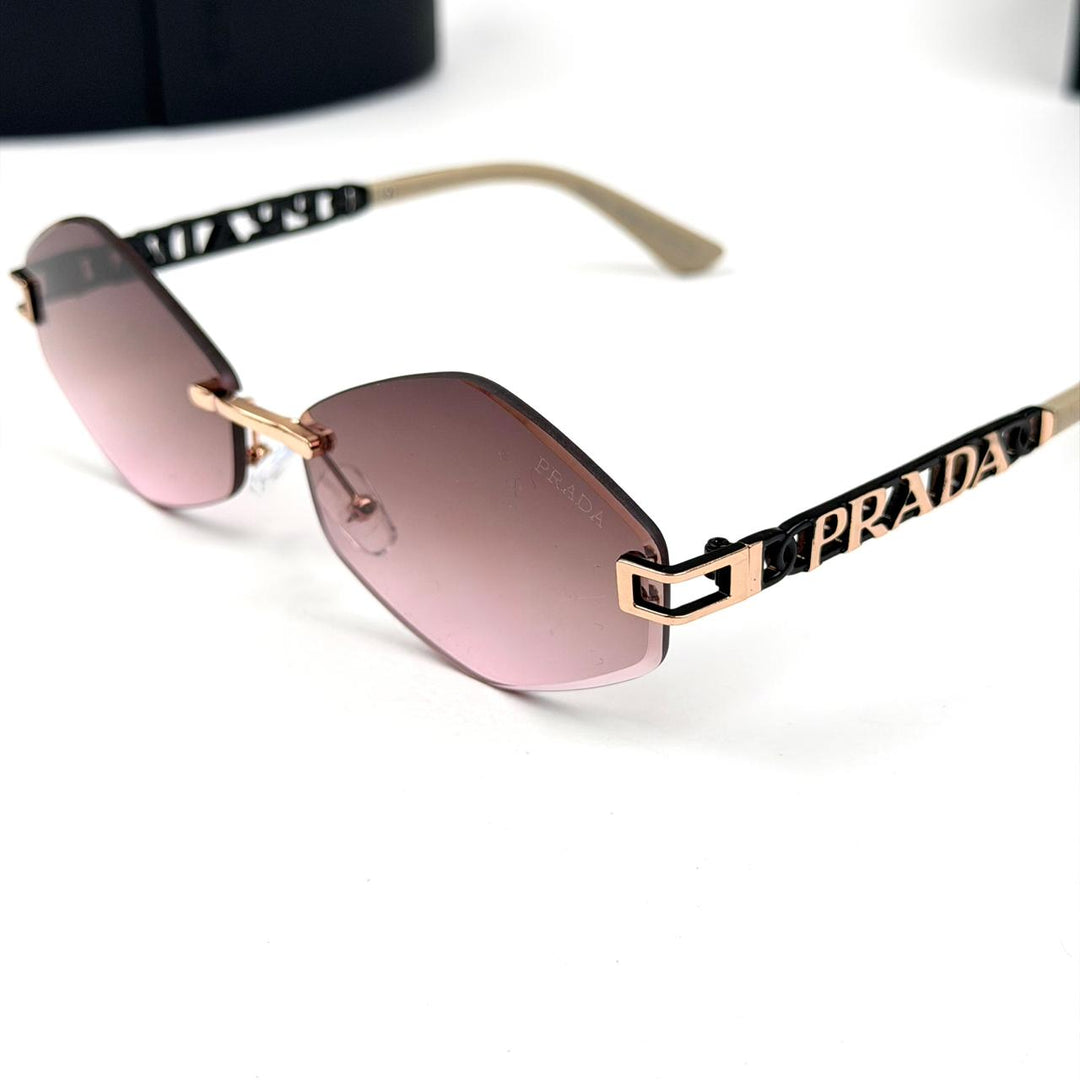 Prada Octagon Rimless - Ivory Rose Gradient - Giiz store