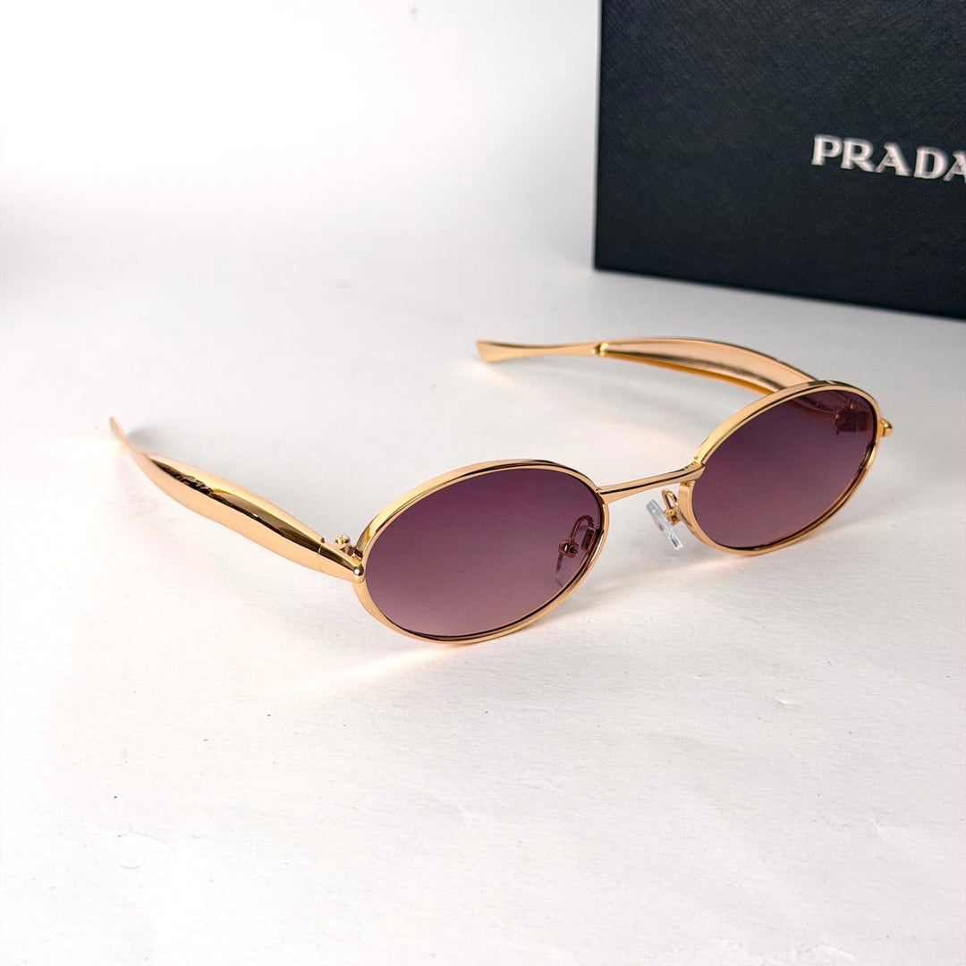 Prada Oval BV1386S – Gold / Purple - Giiz store