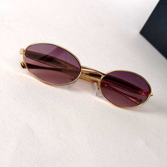 Prada Oval BV1386S – Gold / Purple - Giiz store