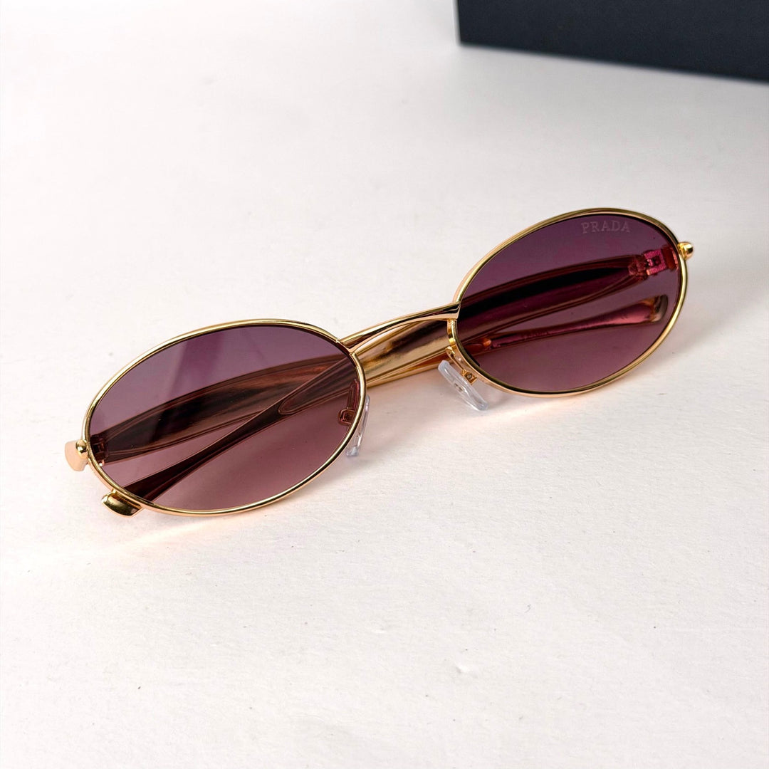 Prada Oval BV1386S – Gold / Purple - Giiz store