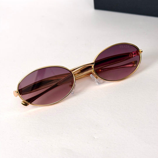 Prada Oval BV1386S – Gold / Purple - Giiz store