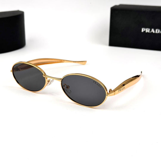 Prada Oval BV1386S - Golden Black - Giiz store