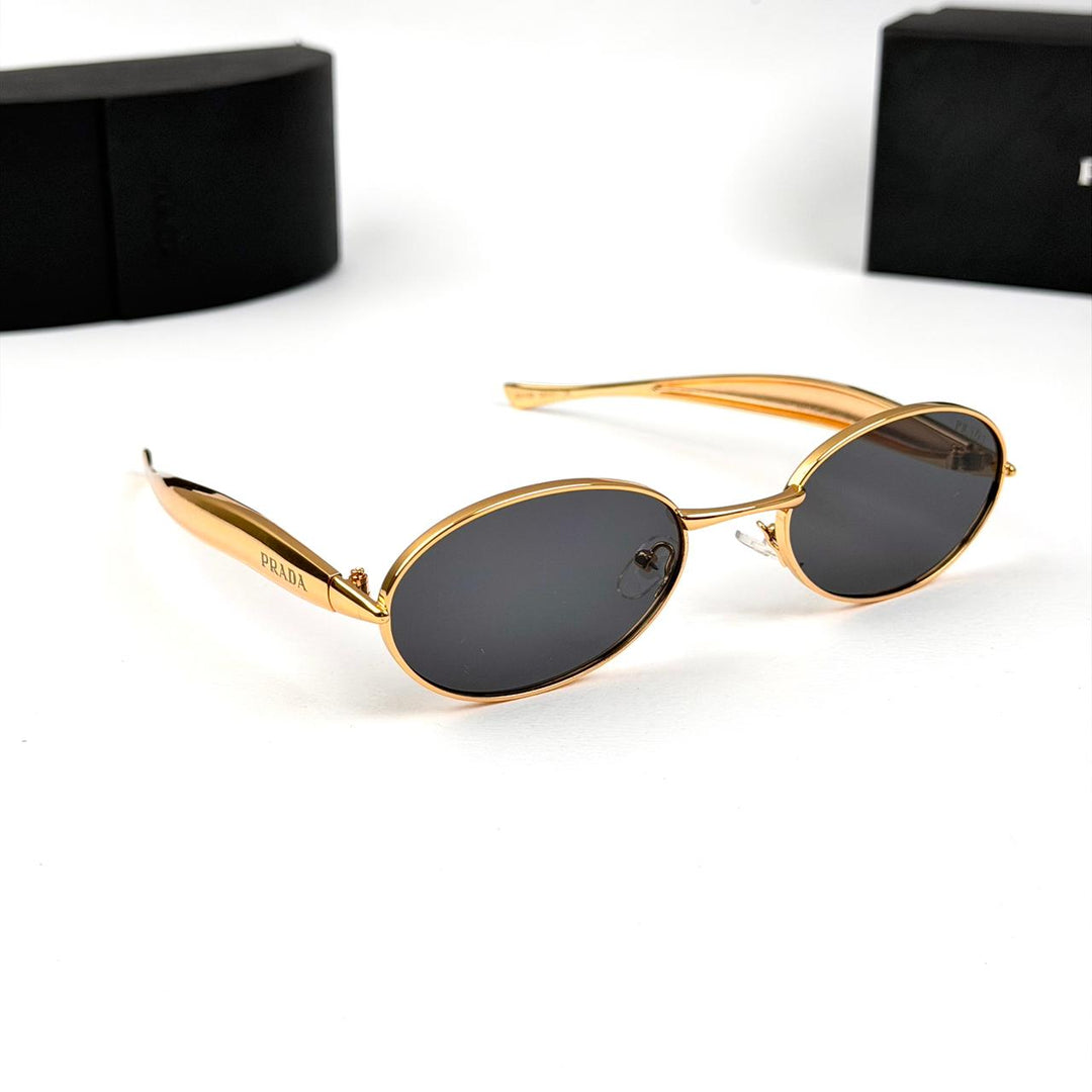Prada Oval BV1386S - Golden Black - Giiz store
