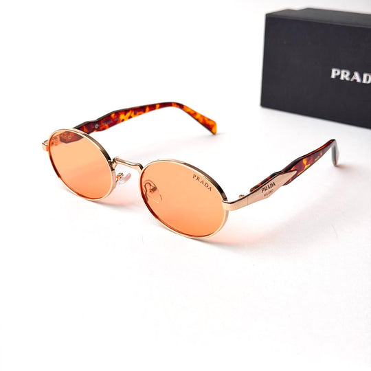 Prada PR 65ZS Oval – Rose Gold Orange - Giiz store