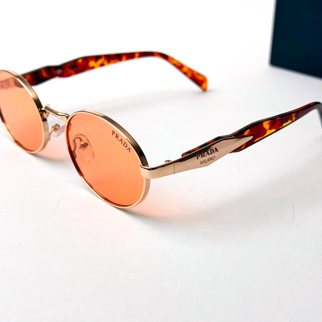 Prada PR 65ZS Oval – Rose Gold Orange - Giiz store