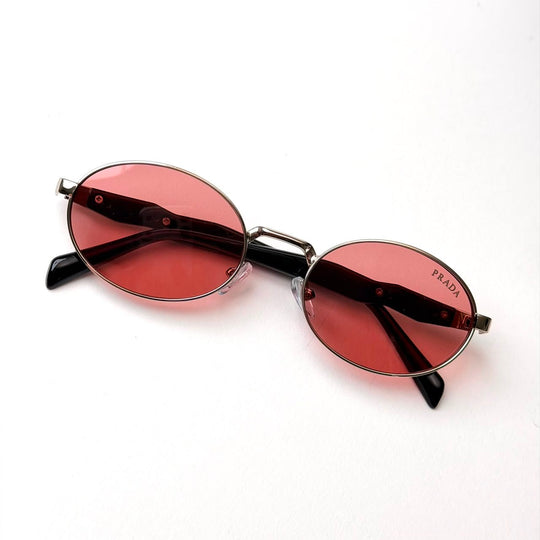 Prada PR 65ZS Oval – Silver Pink - Giiz store