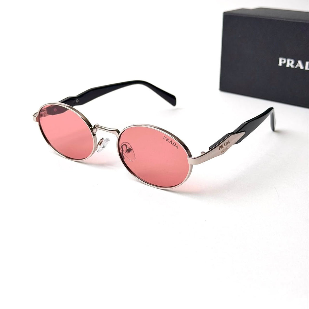 Prada PR 65ZS Oval – Silver Pink - Giiz store