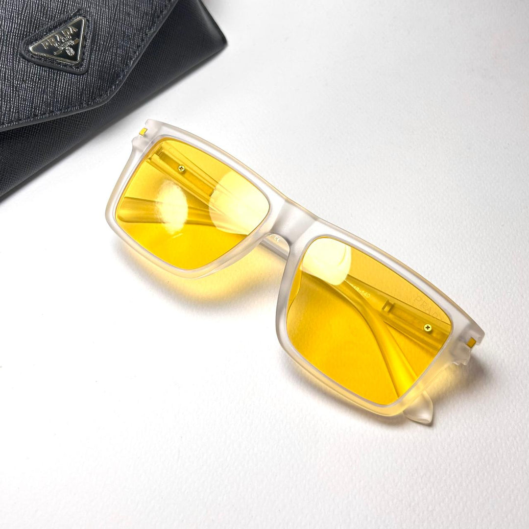 Prada Rectangular WF2236 - Yellow - Giiz store