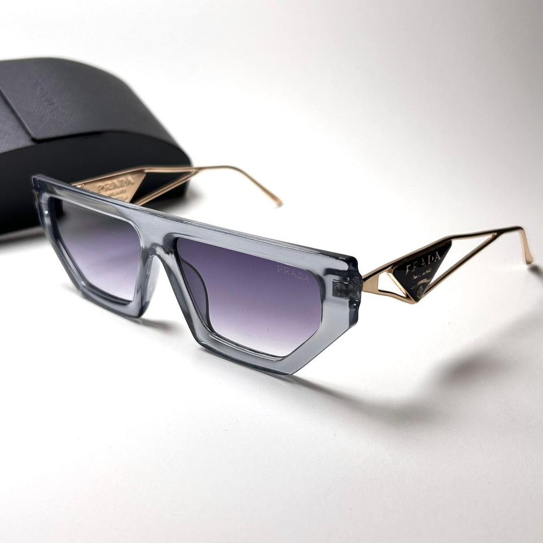 Prada Retro Flat - Golden Transparent Purple Gradient - Giiz store