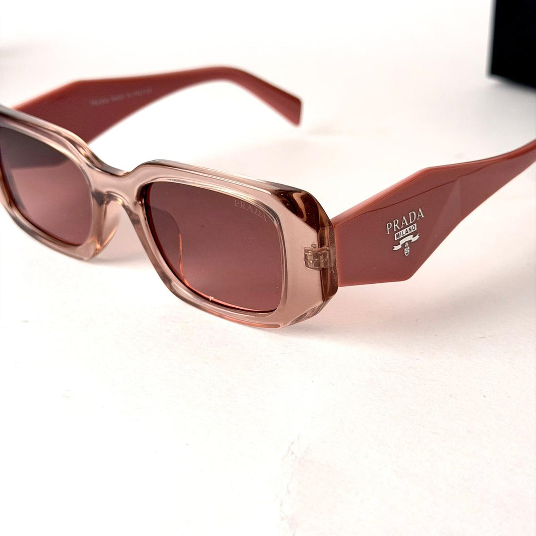 PRADA Symbole Rectangle – Crystal Taupe Pink - Giiz store