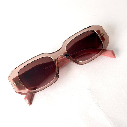 PRADA Symbole Rectangle – Crystal Taupe Pink - Giiz store