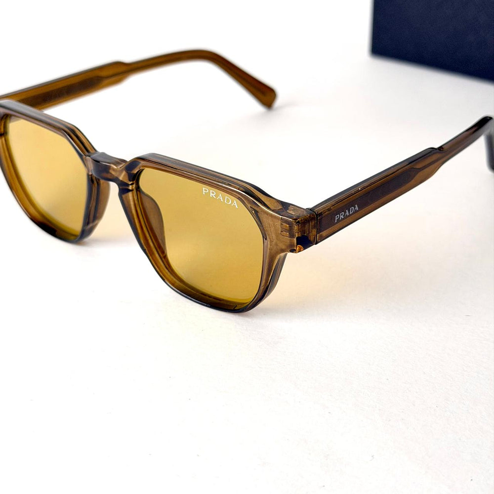 PRADA Symbole Square – Crystal Olive Amber - Giiz store