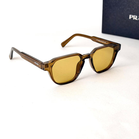 PRADA Symbole Square – Crystal Olive Amber - Giiz store