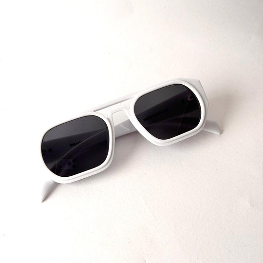 Prada White Rectangle – Black Lenses - Giiz store