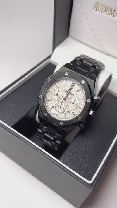 Audemars Piguet Royal Oak Chronograph For Him - Black with Gray Dial