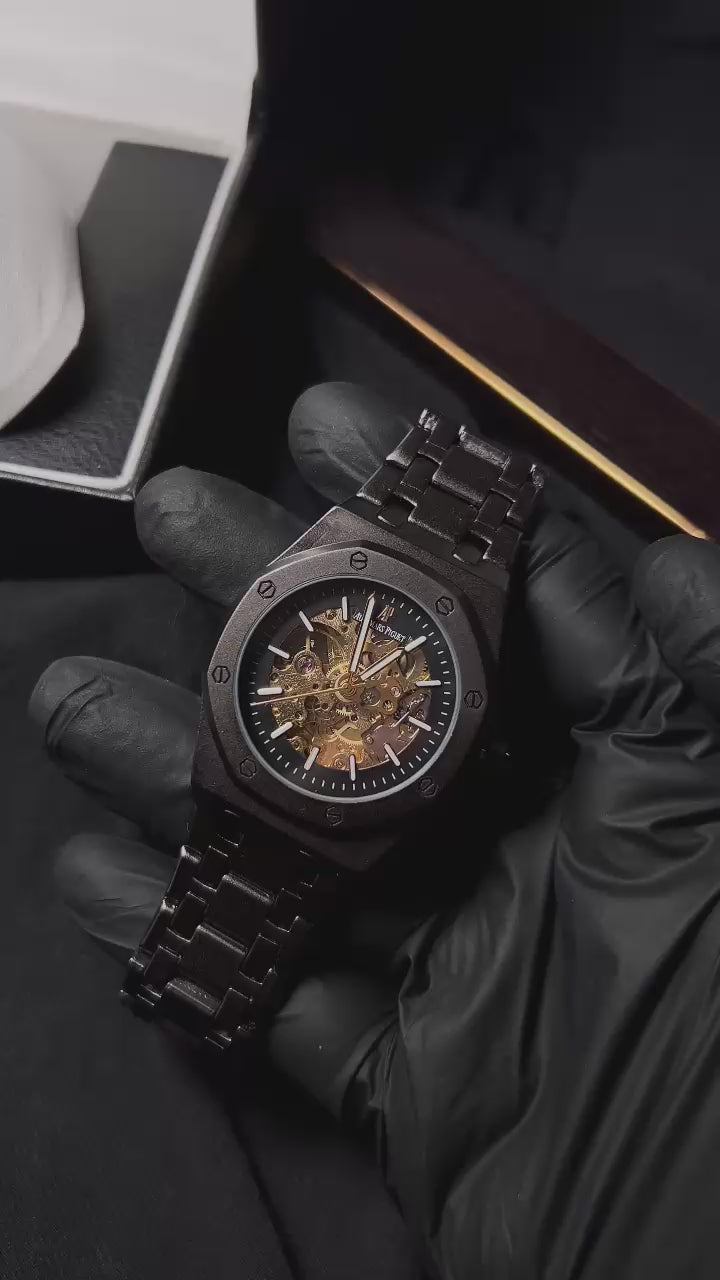 Audemars Piguet Skeleton Automatic for Him – Matte Black Openwork Dial