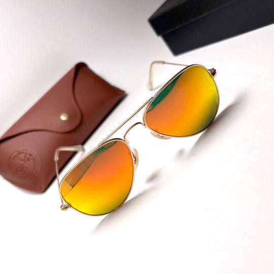 Ray Ban Aviator Small Metal RB3025 - Orange Mirror - Giiz store