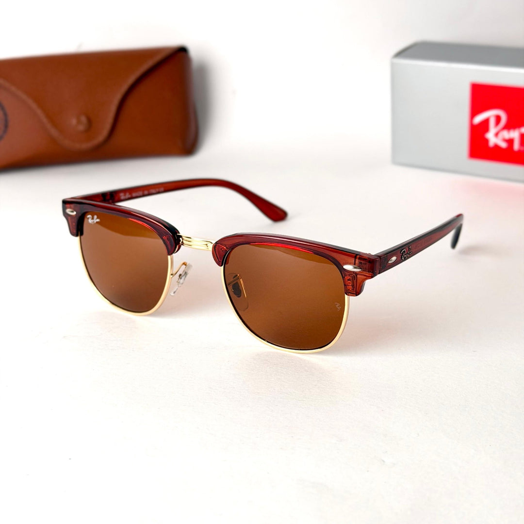 Ray Ban Clubmaster – Brown - Giiz store